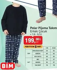 POLAR PİJAMA TAKIMI ERKEK ÇOCUK